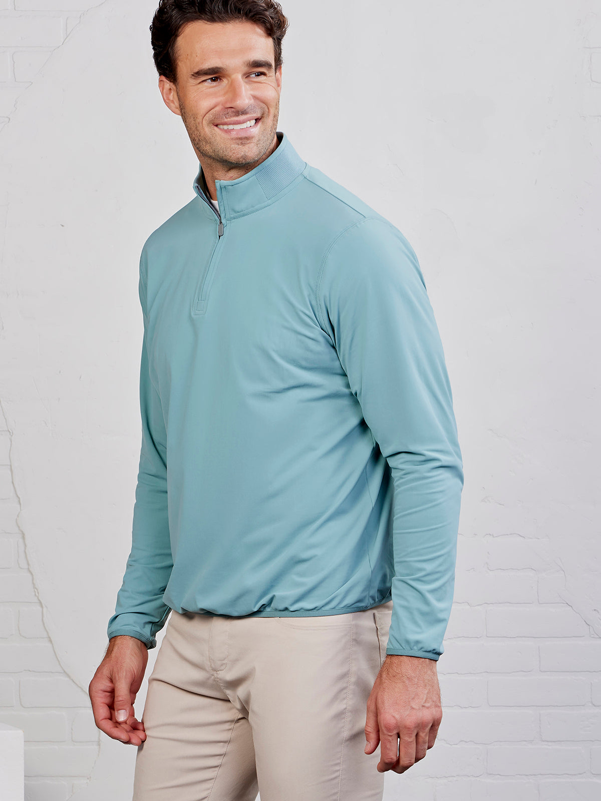 Stratford Performance Quarter Zip - tasc Performance (GreenQuartz)