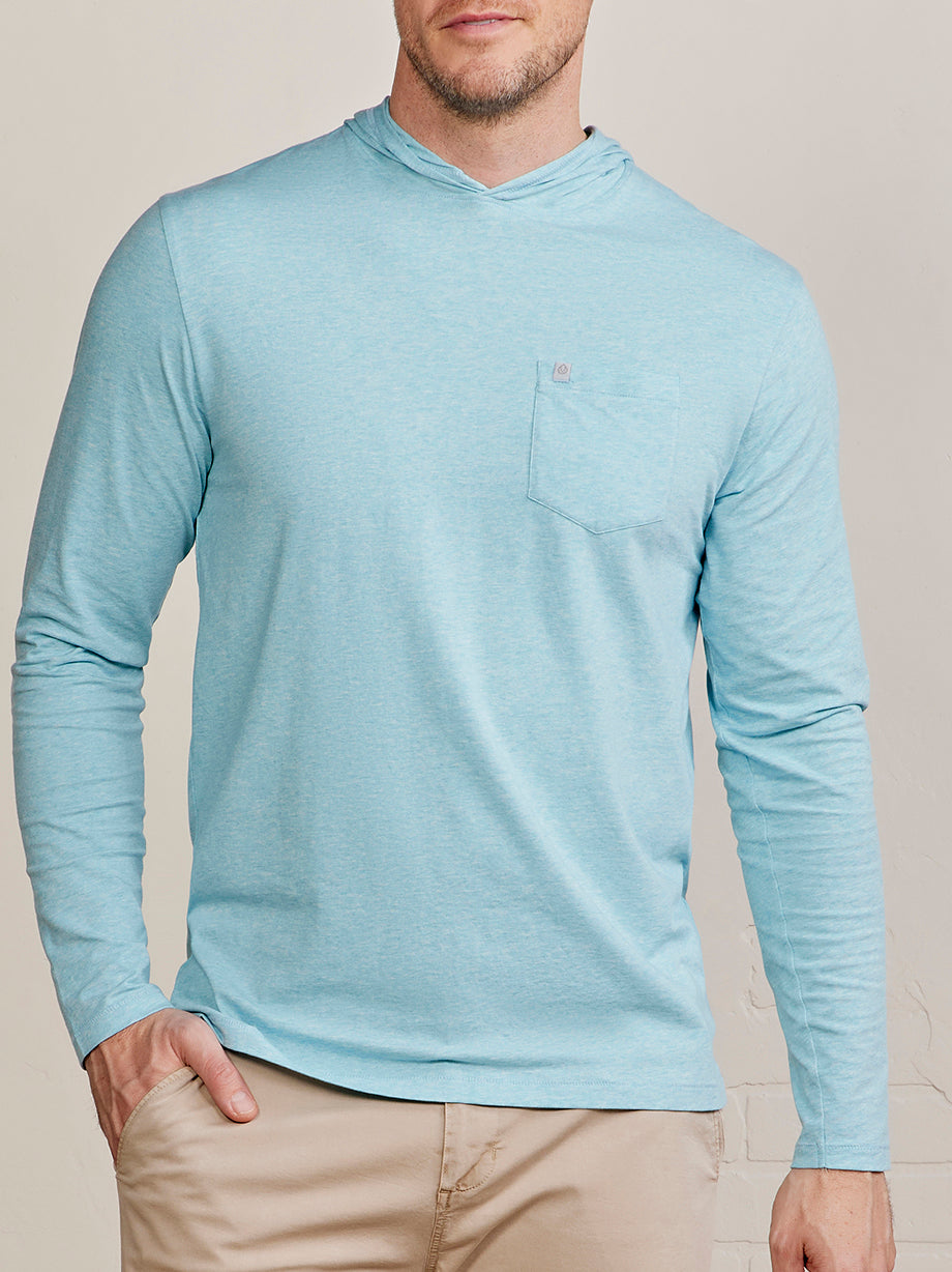 Seaside Wash Pigment Dyed Pocket Hoodie - tasc Performance (WaterfallHeather)