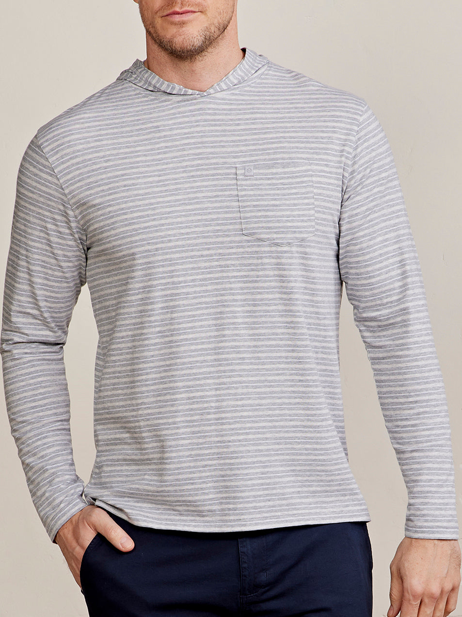 Seaside Wash Pigment Dyed Pocket Hoodie - tasc Performance (PerfectGrayHeather/MarbleHeather)