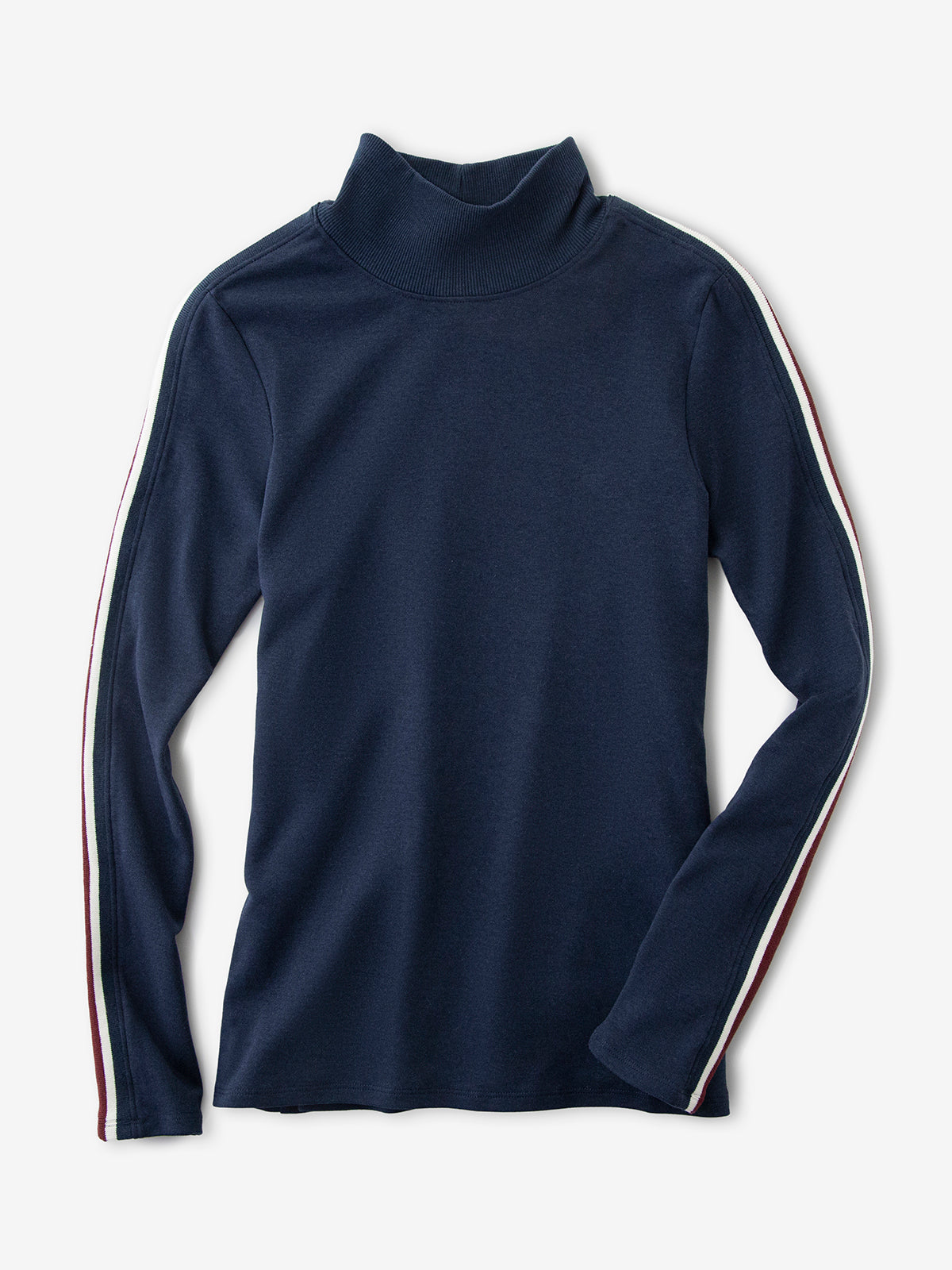 Apres Turtleneck Sweater Stripe (ClassicNavy/Garnet)
